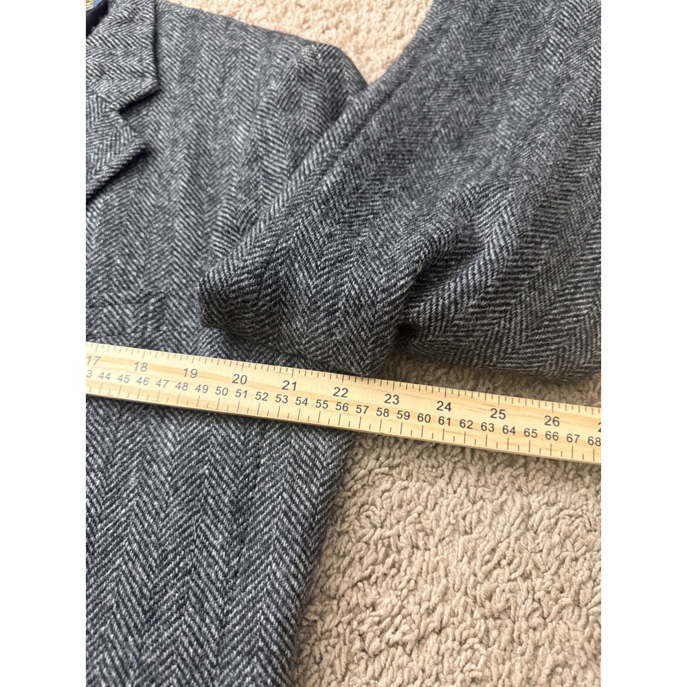Brooks Brothers BrooksTweed Grey Herringbone Shetland Wool Blazer Sport Coat 43R - Picture 7 of 9